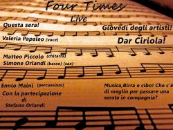 Giovedi degli Artisti | dar Ciriola - Con i Four Times