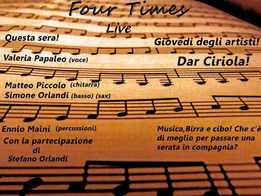 Giovedi degli artisti con i Four Times